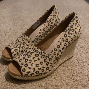 Leopard Print TOMS Wedge
